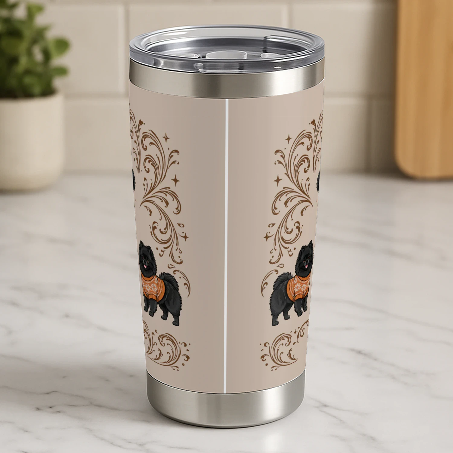 Black Pomeranian Coca-Cola Tumbler