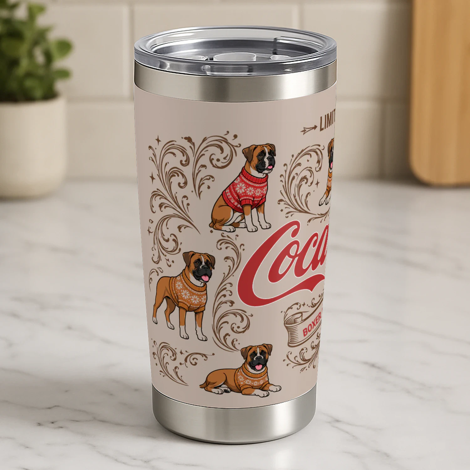 Boxer Dog Coca-Cola Tumbler