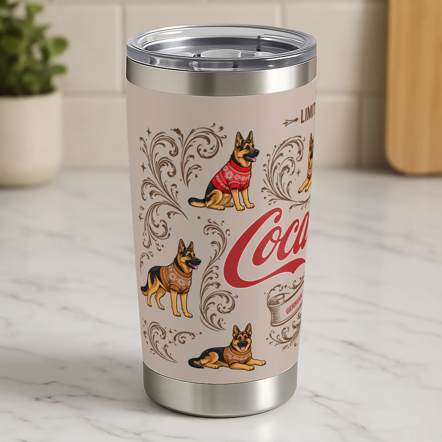 German shepherd Coca-Cola Tumbler