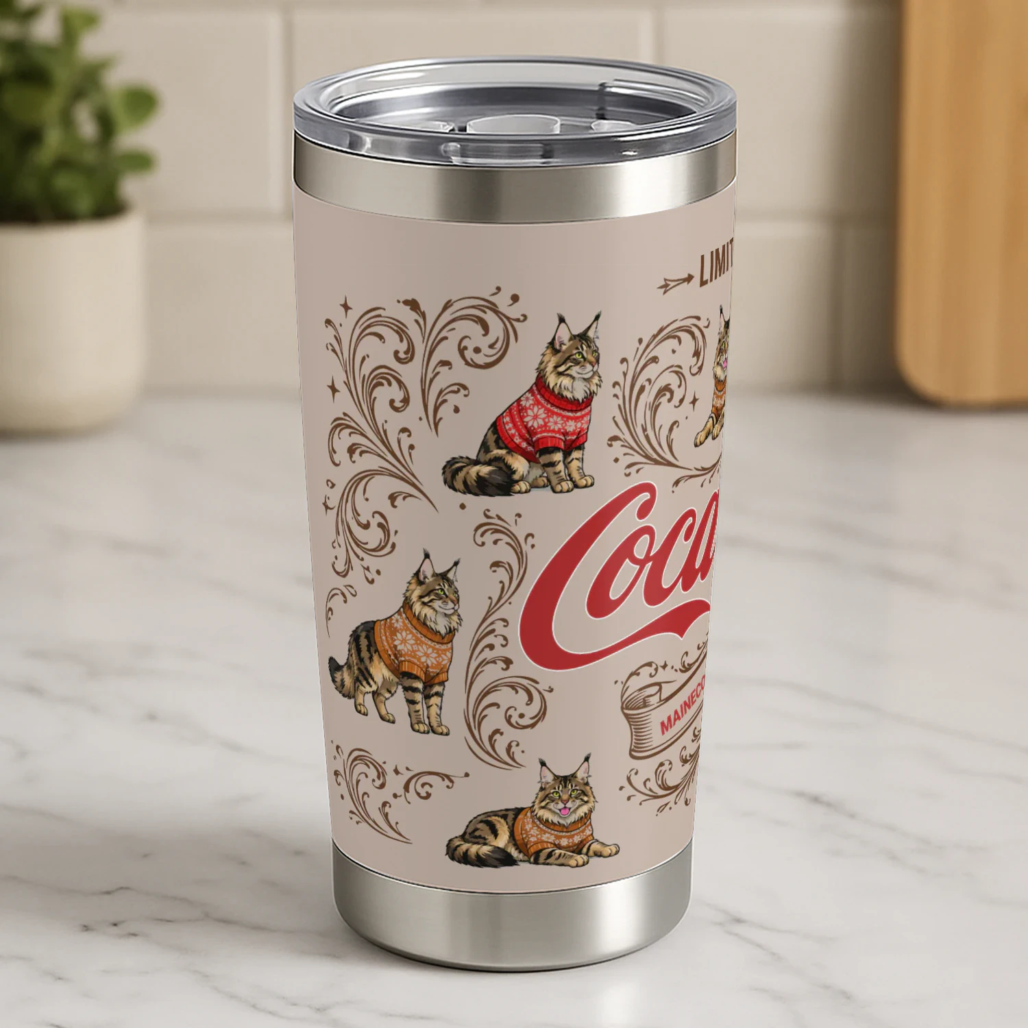 Mainecoon Cat Coca-Cola Tumbler