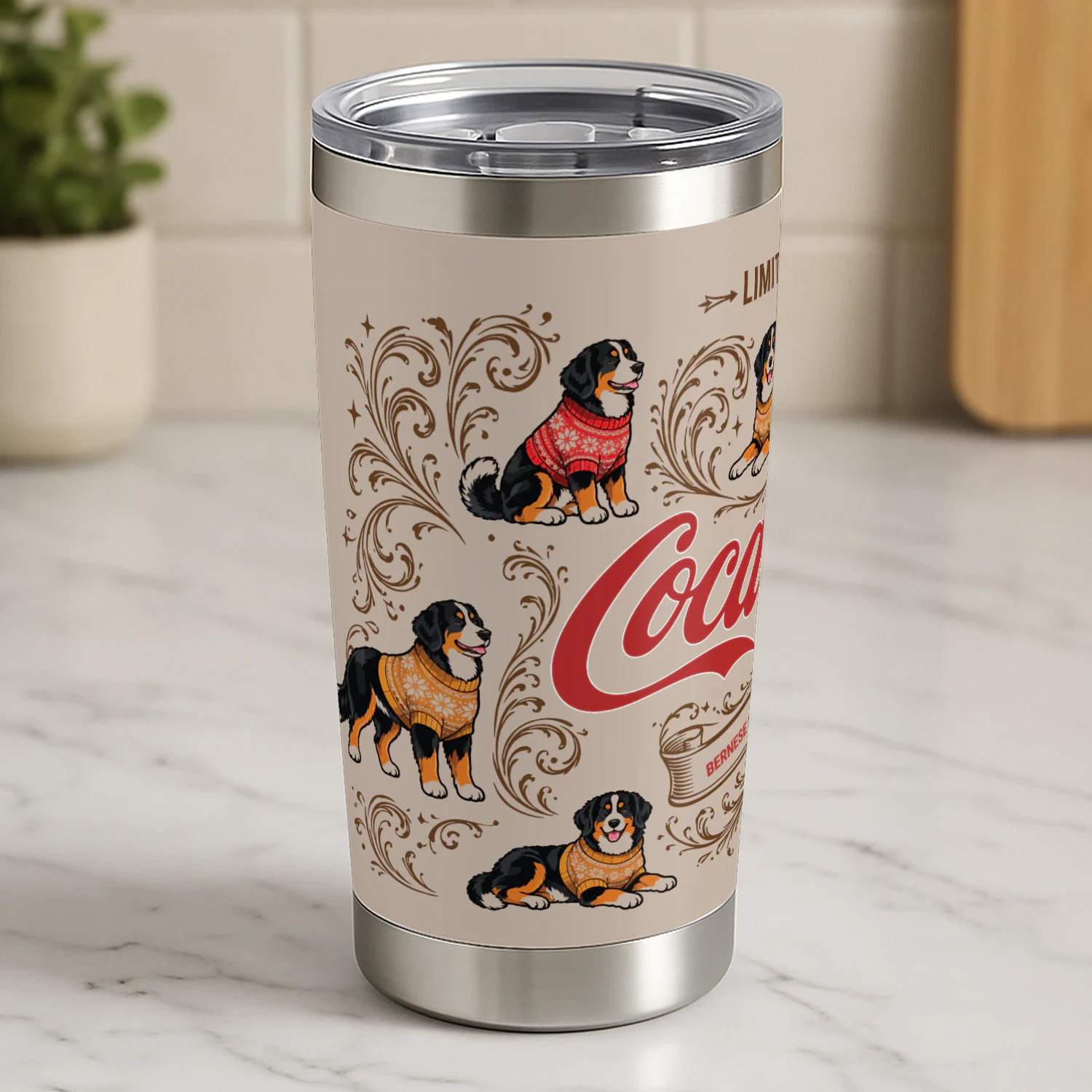 Bernese Mountain-Coca-Cola Tumbler