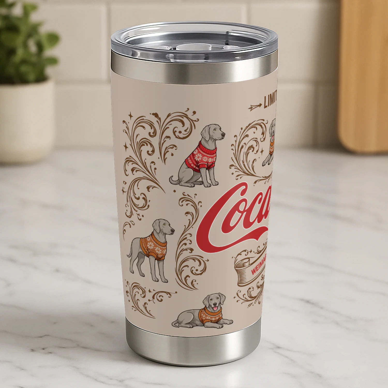 Weimaraner Coca-Cola Tumbler