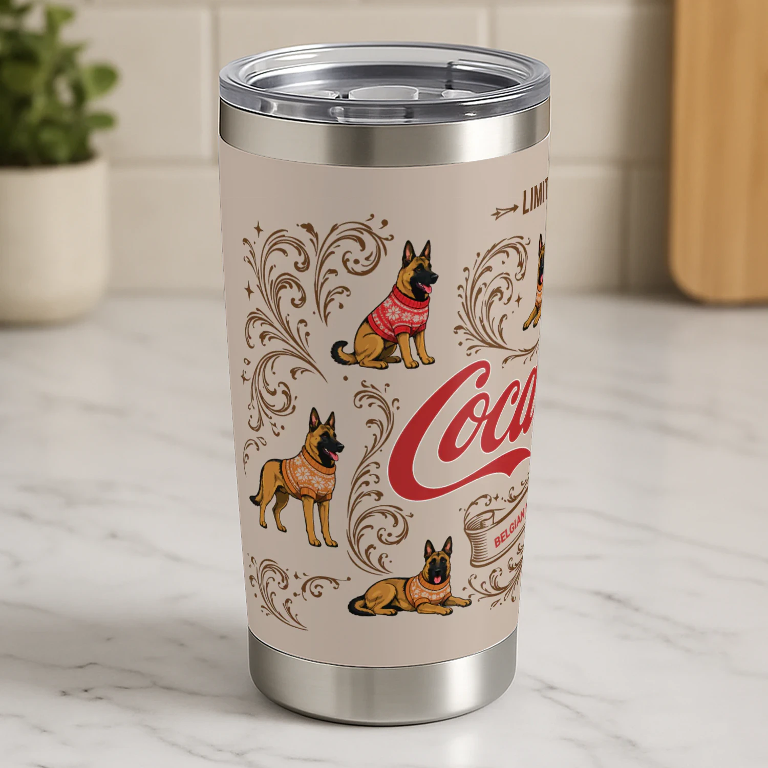 Belgian Malinois Coca-Cola Tumbler