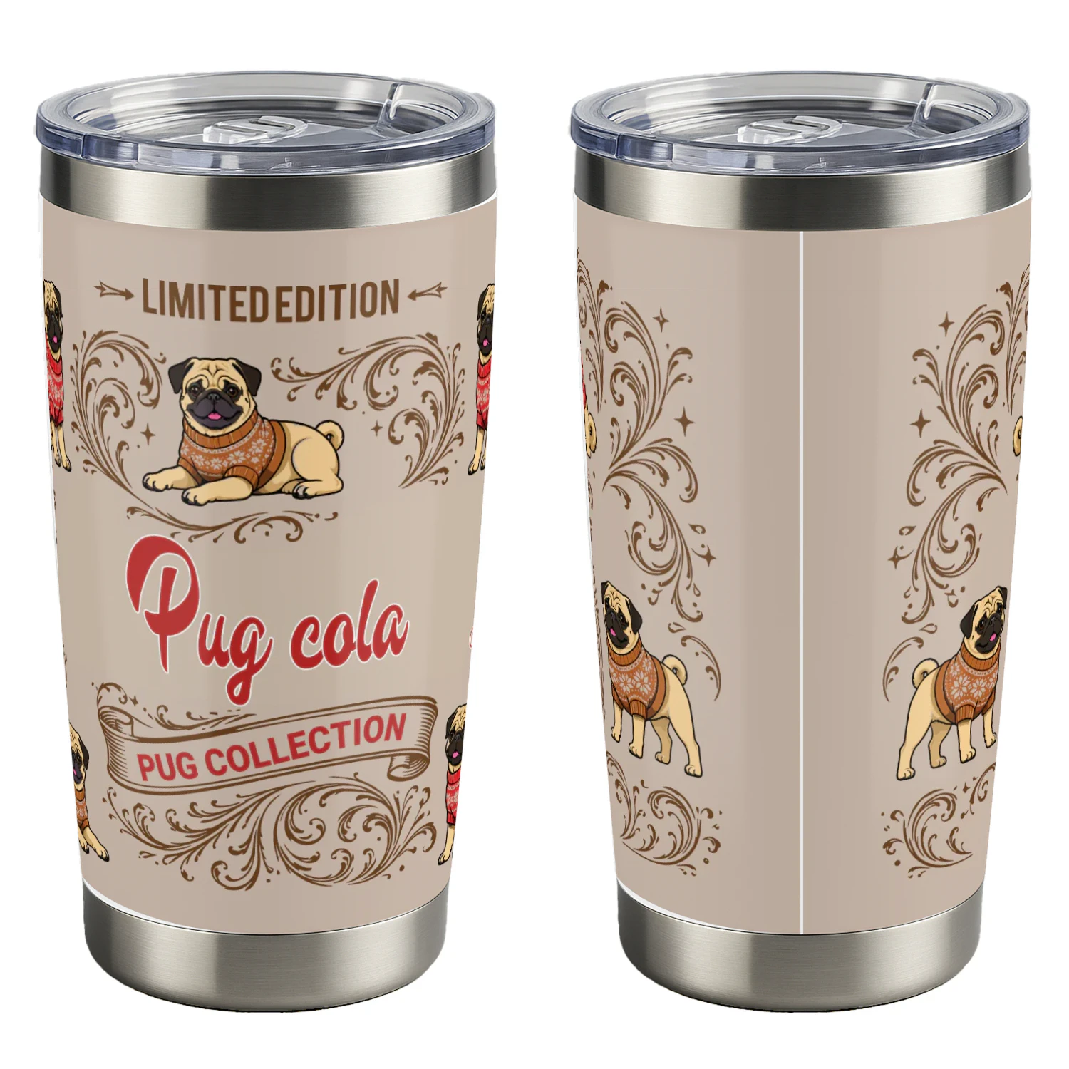 Pug -Cola Tumbler-01