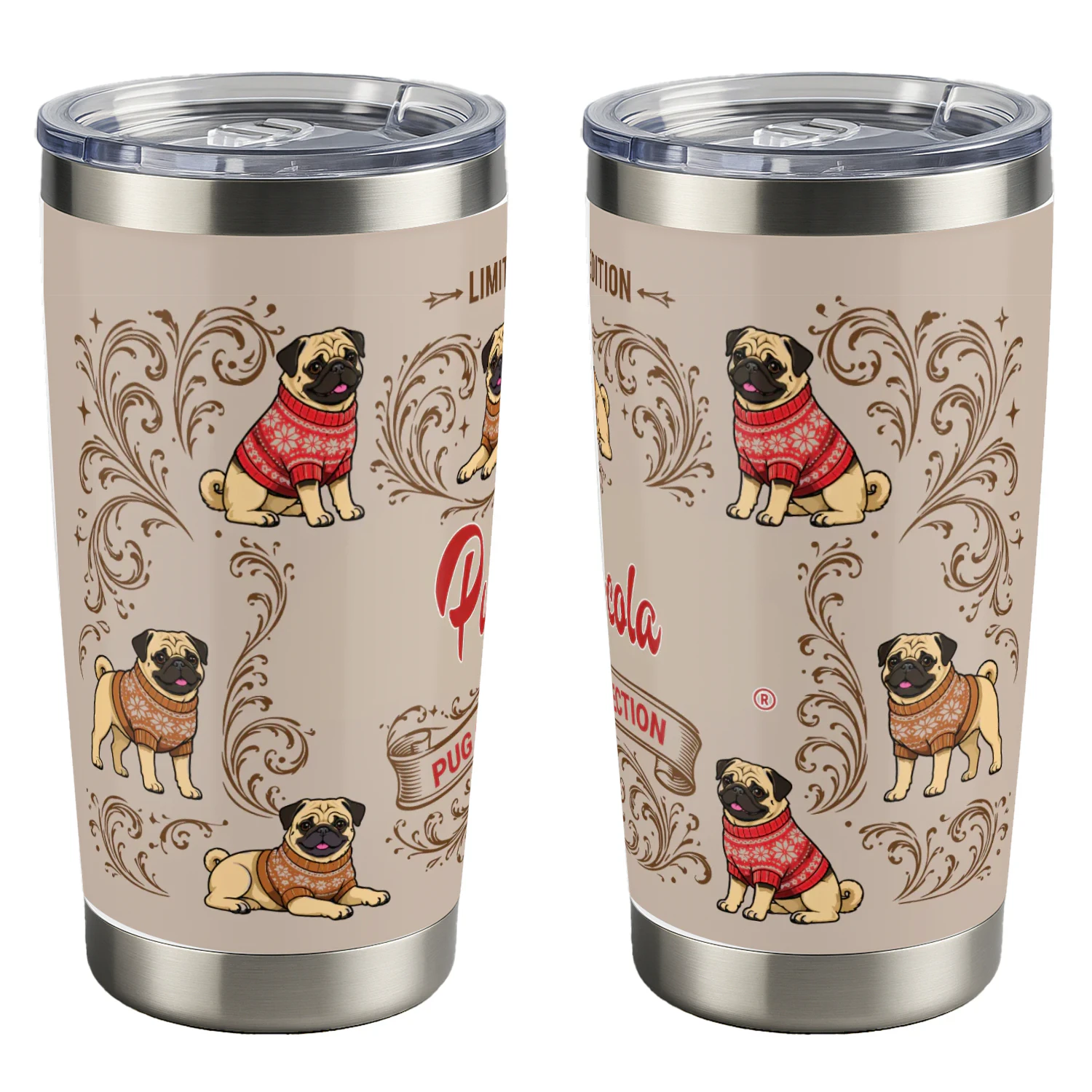 Pug -Cola Tumbler-01