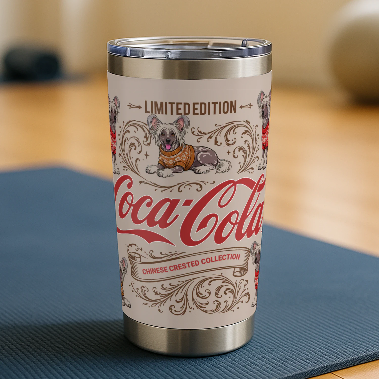 Chinese Crested Coca-Cola Tumbler