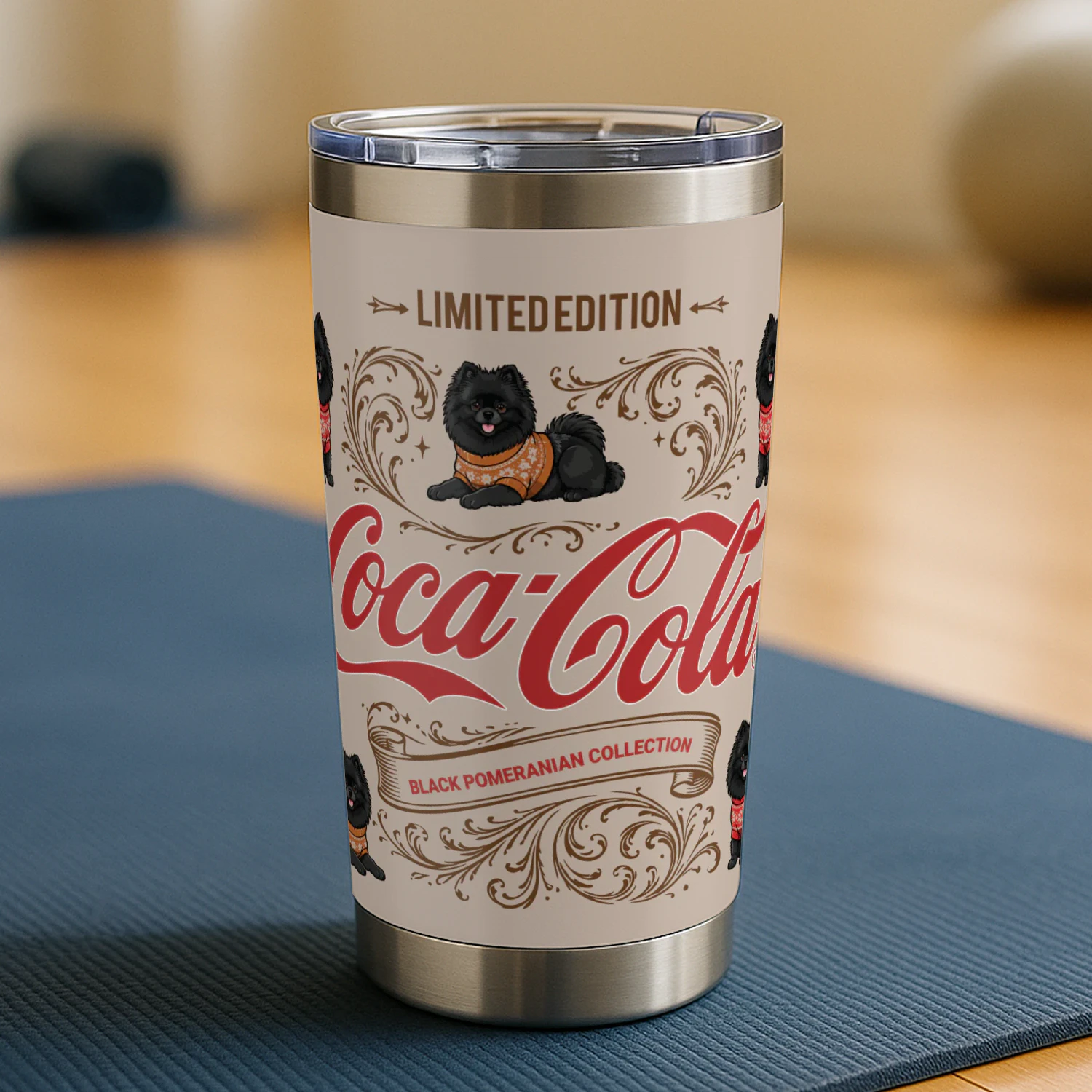 Black Pomeranian Coca-Cola Tumbler