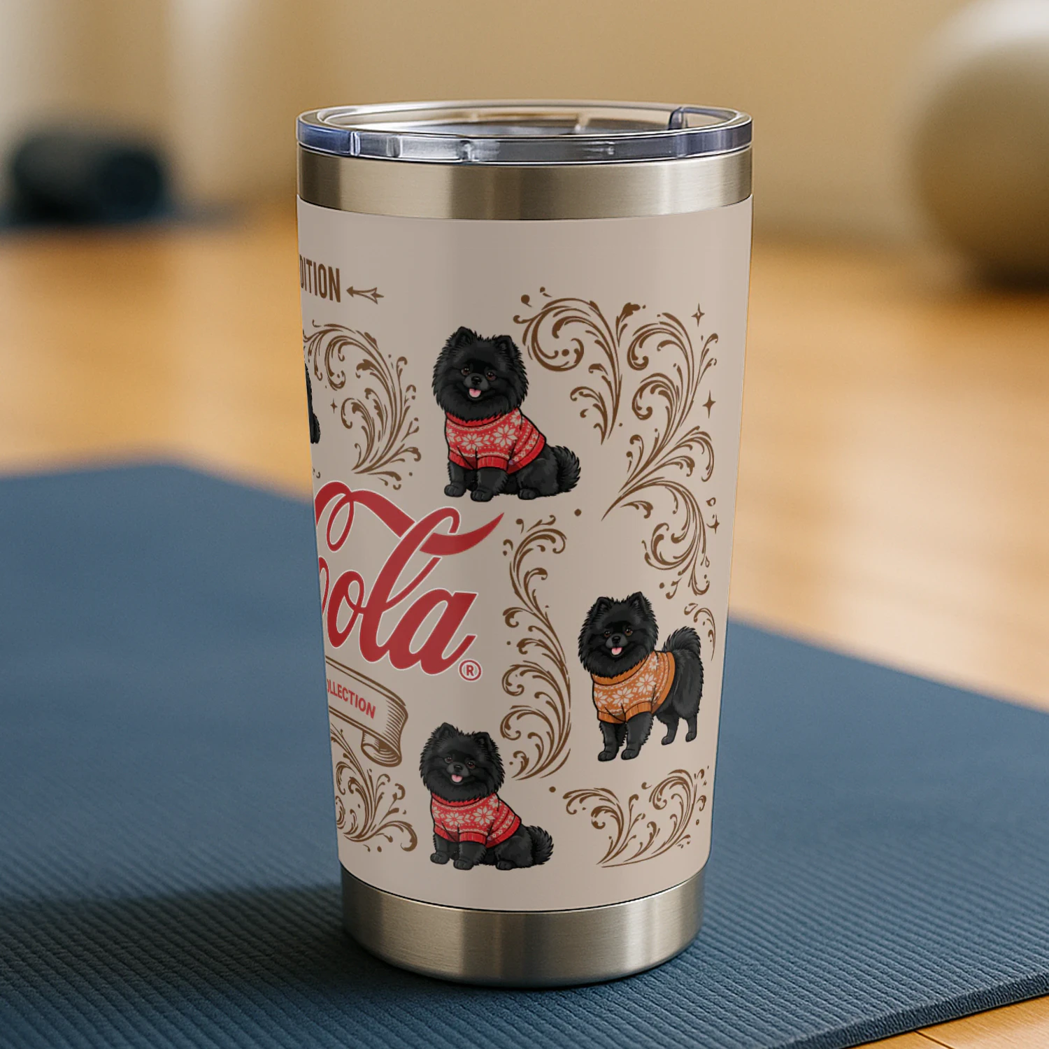Black Pomeranian Coca-Cola Tumbler