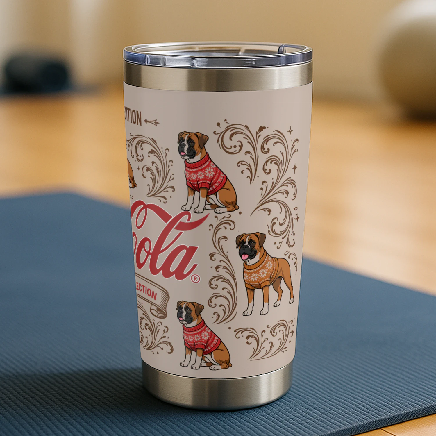 Boxer Dog Coca-Cola Tumbler