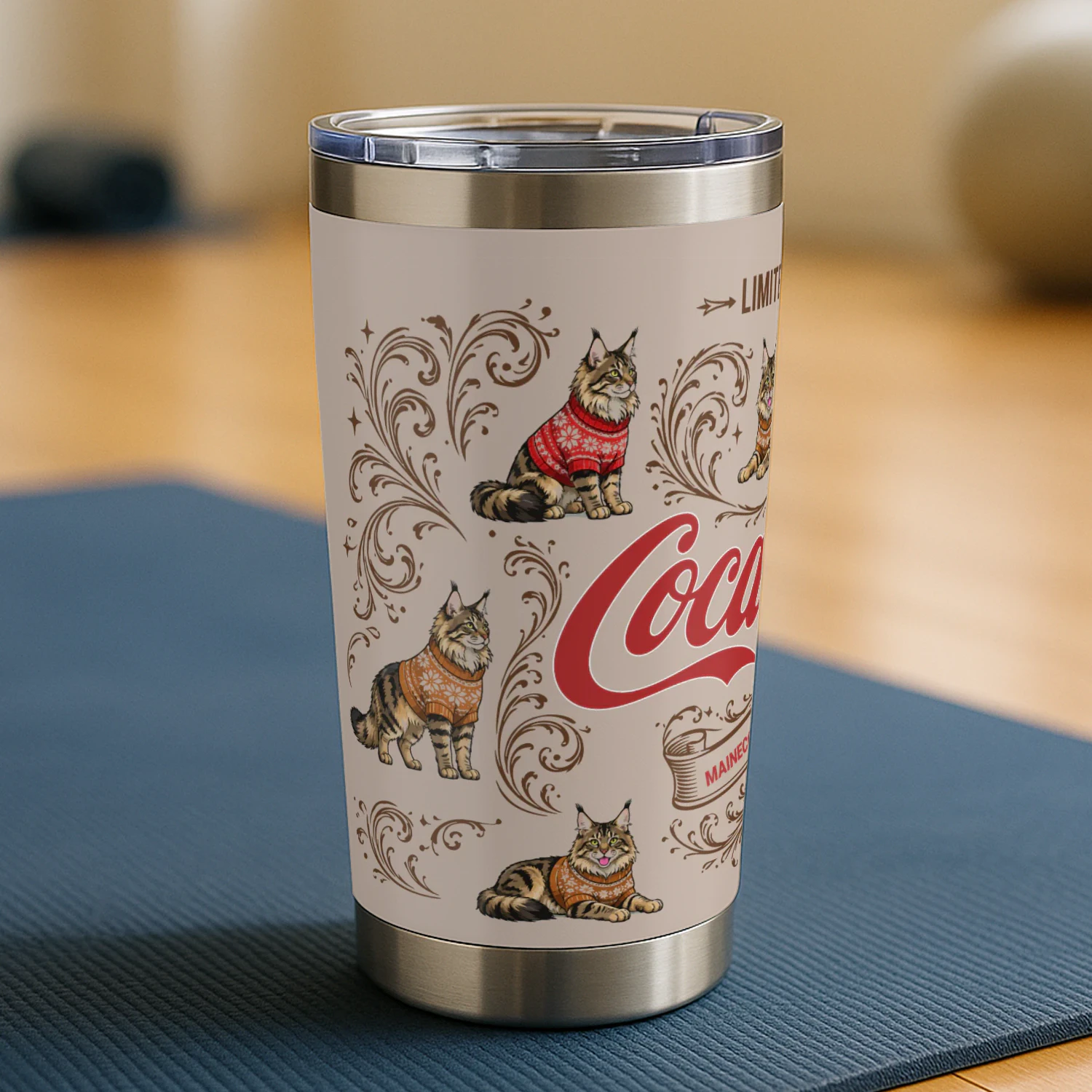 Mainecoon Cat Coca-Cola Tumbler