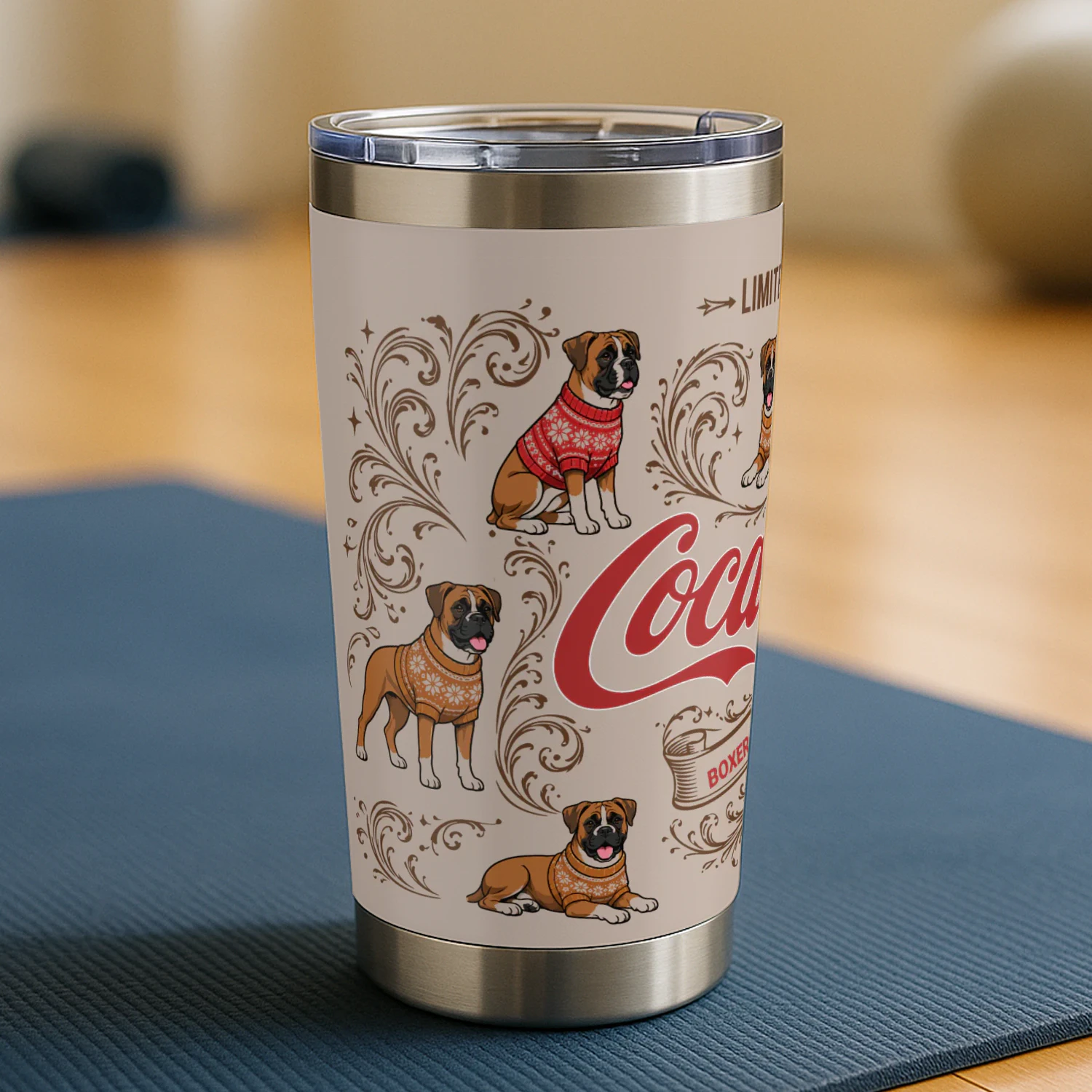 Boxer Dog Coca-Cola Tumbler