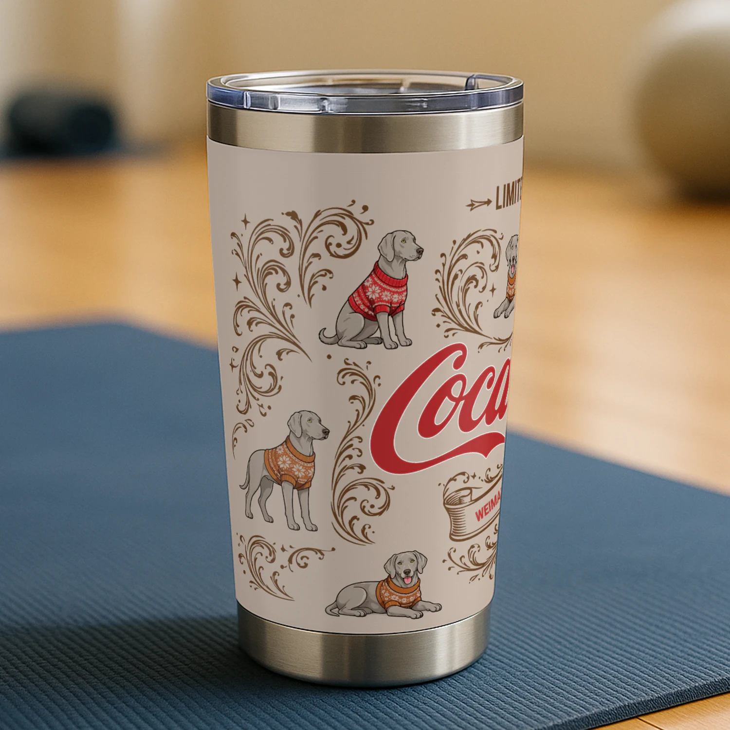 Weimaraner Coca-Cola Tumbler