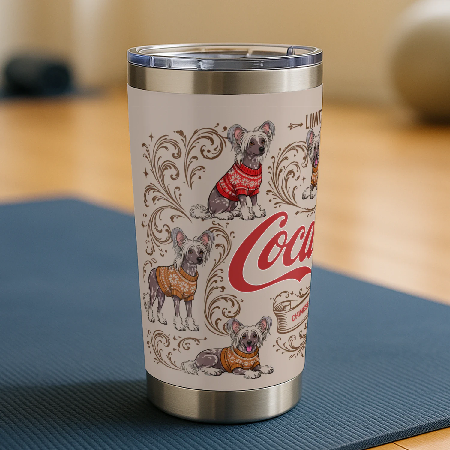 Chinese Crested Coca-Cola Tumbler