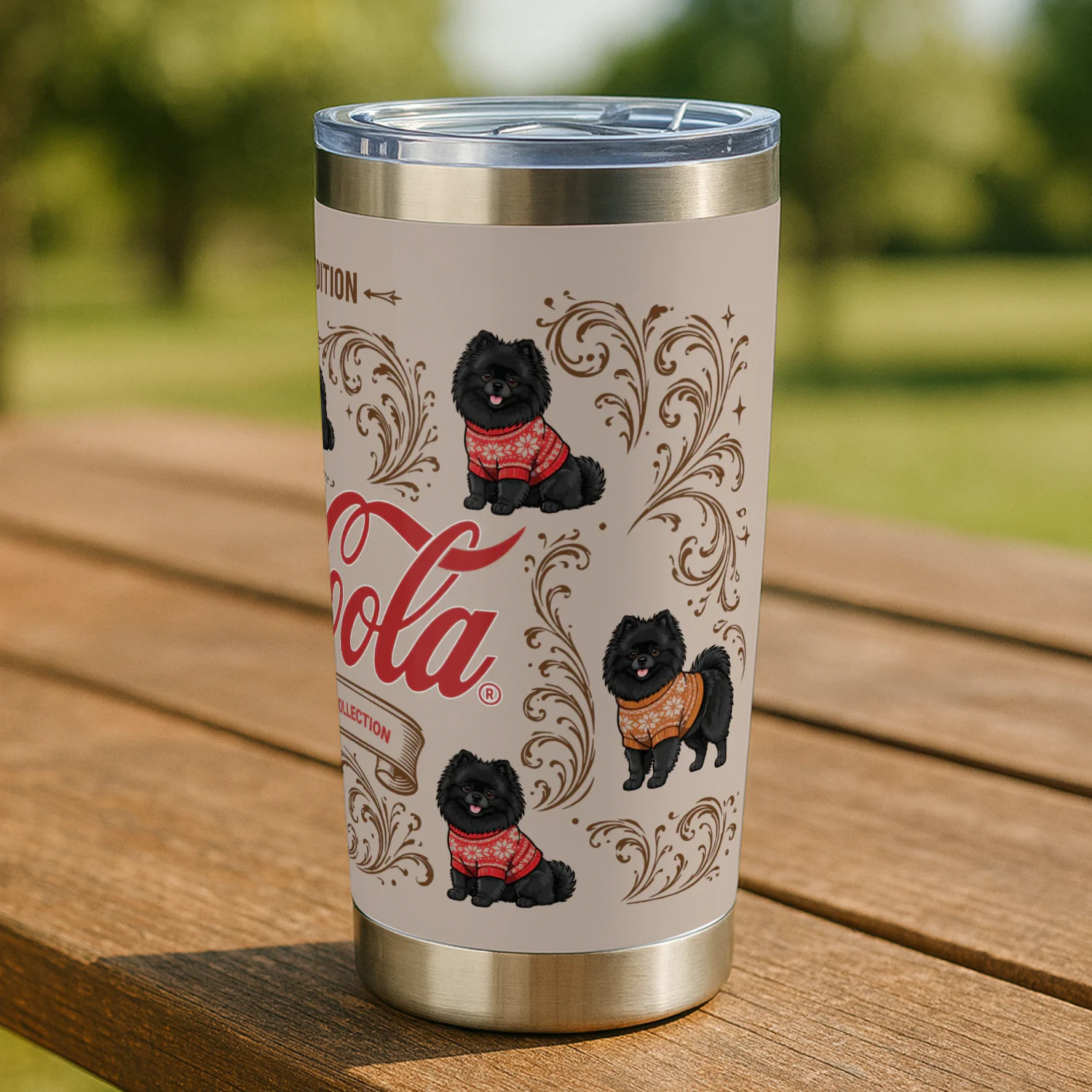 Black Pomeranian Coca-Cola Tumbler