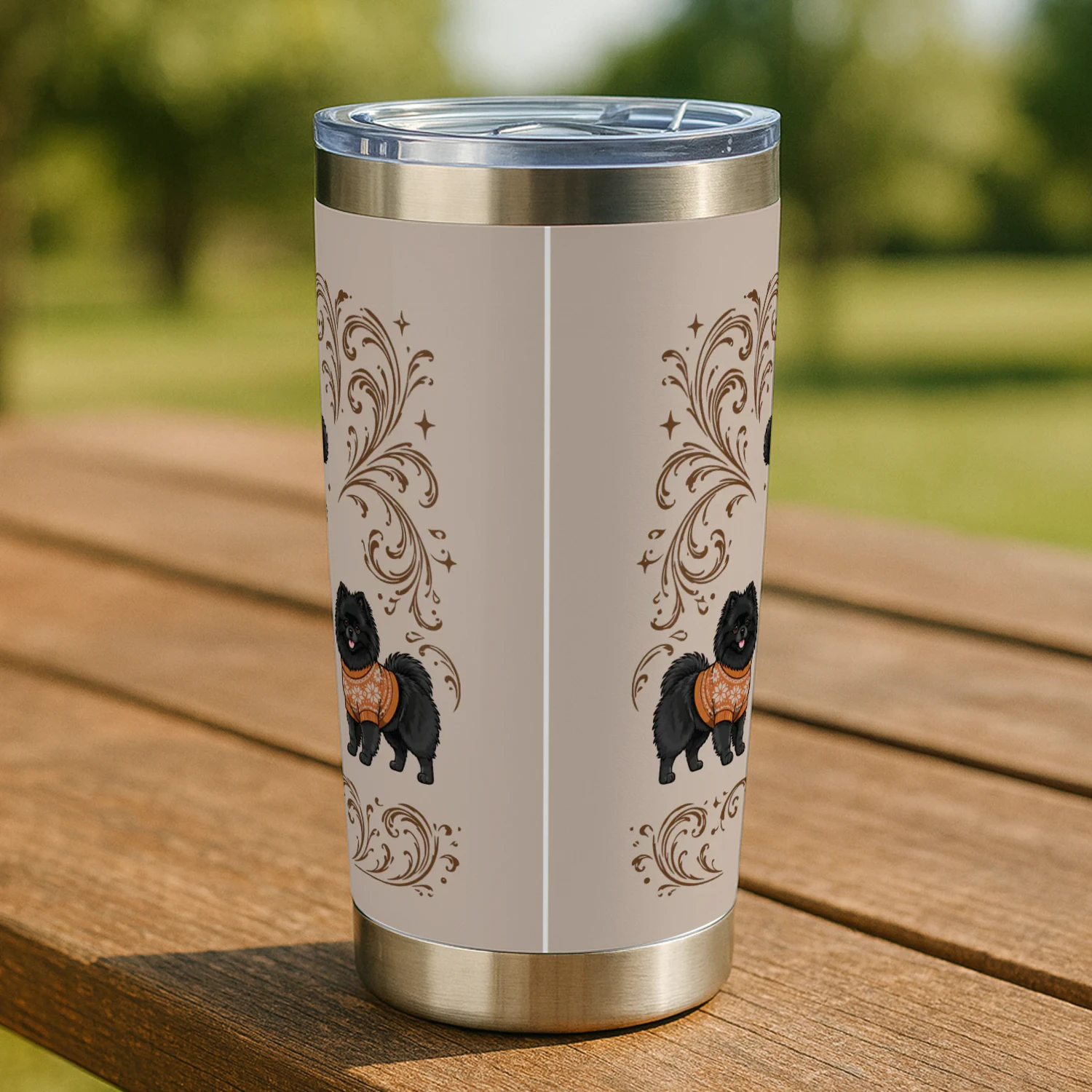 Black Pomeranian Coca-Cola Tumbler
