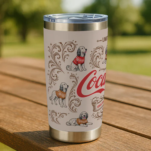 English Setter Coca-Cola Tumbler