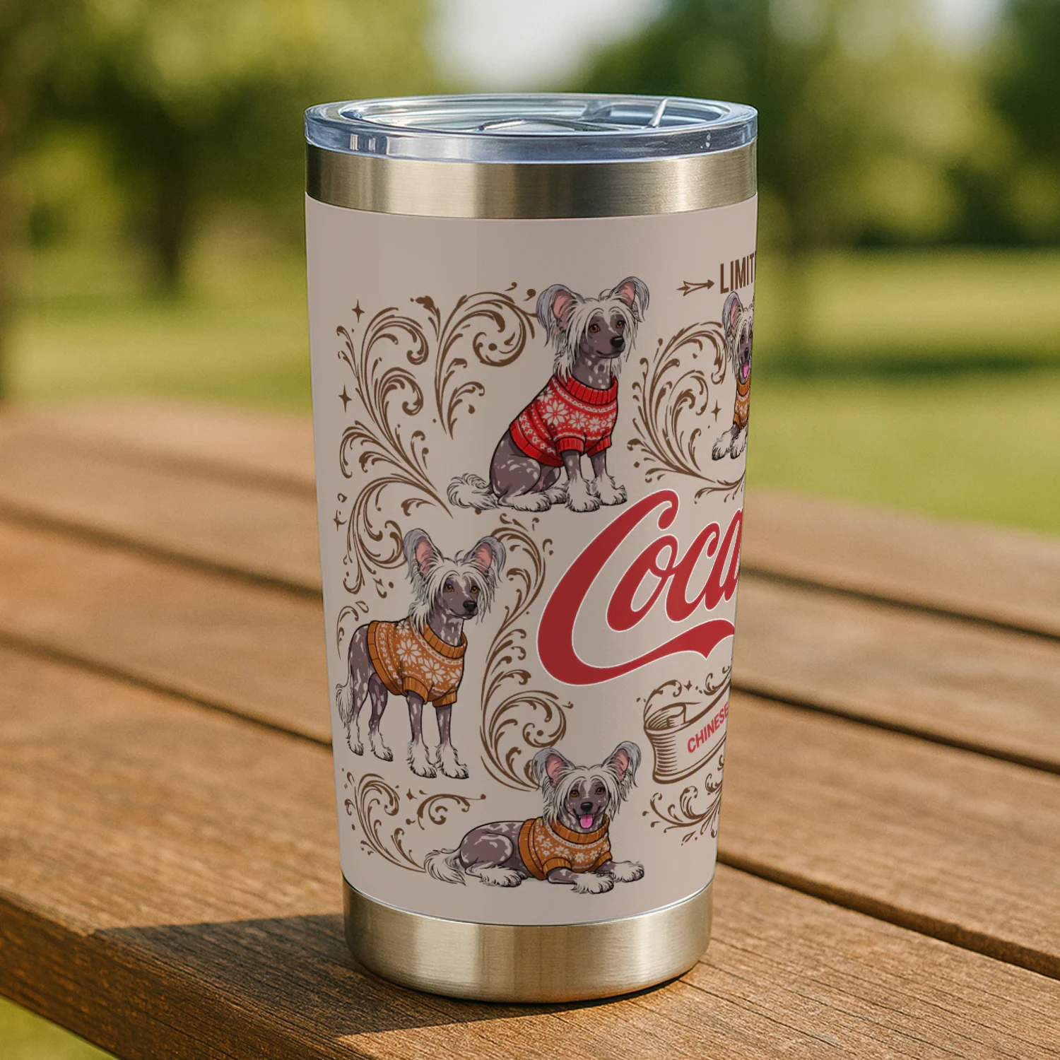 Chinese Crested Coca-Cola Tumbler