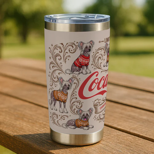 Chinese Crested Coca-Cola Tumbler