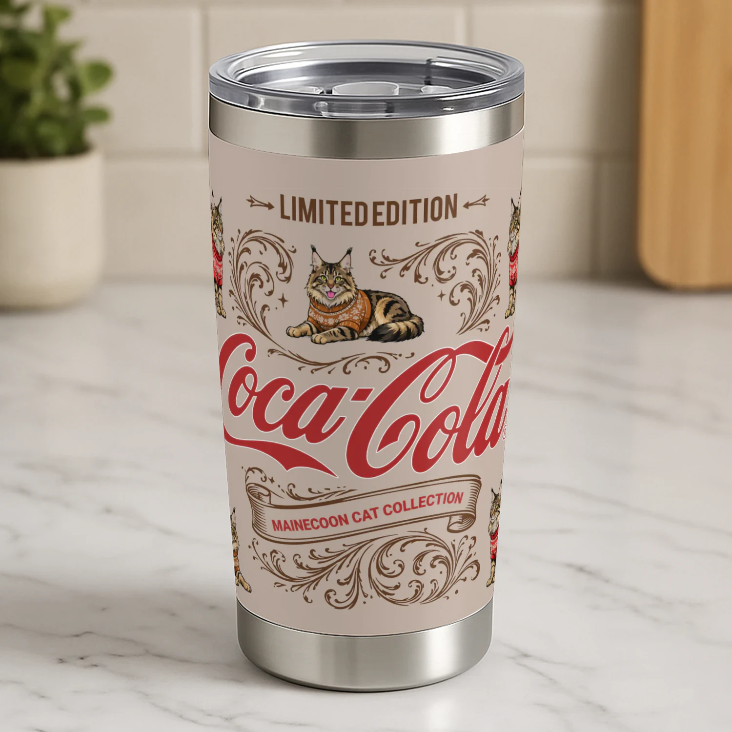 Mainecoon Cat Coca-Cola Tumbler
