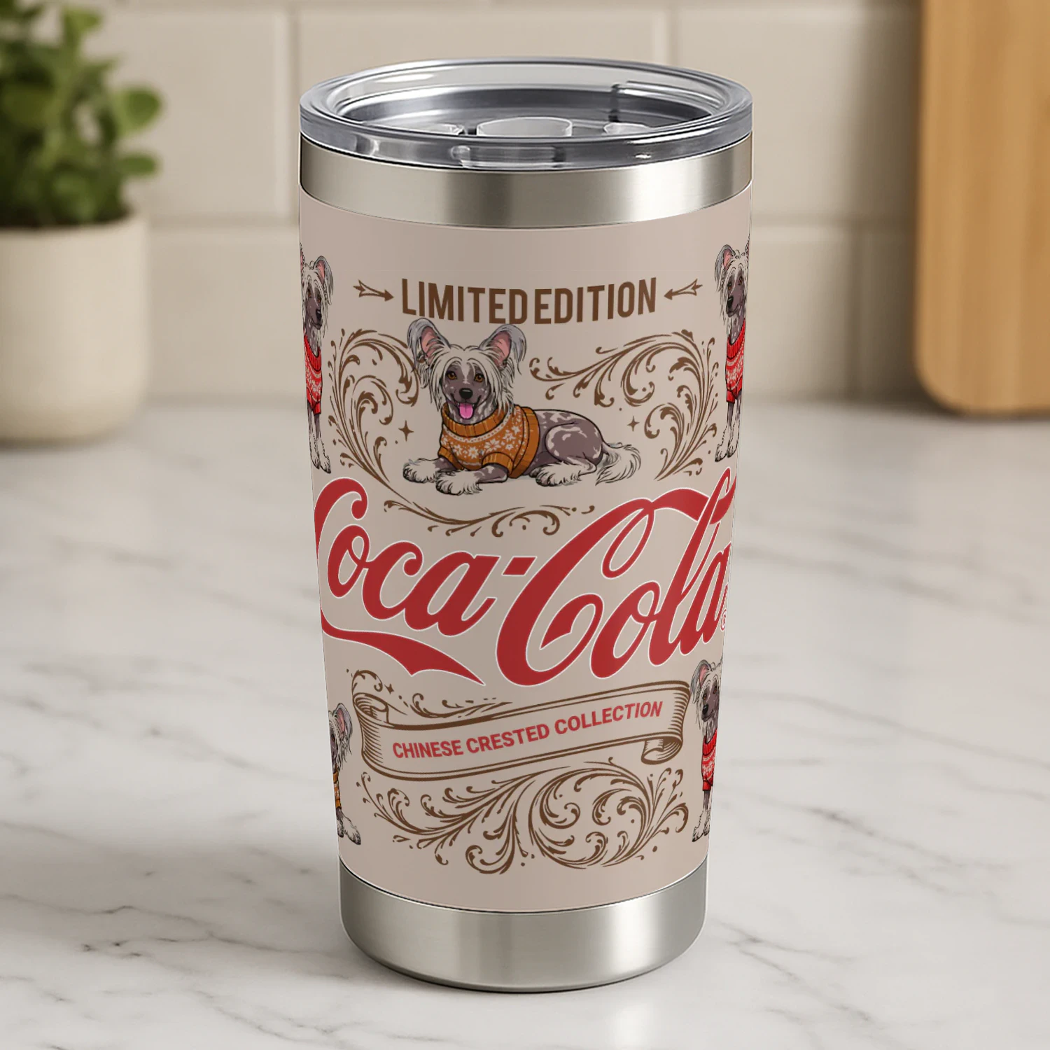 Chinese Crested Coca-Cola Tumbler