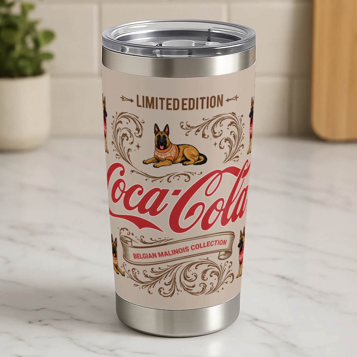Belgian Malinois Coca-Cola Tumbler
