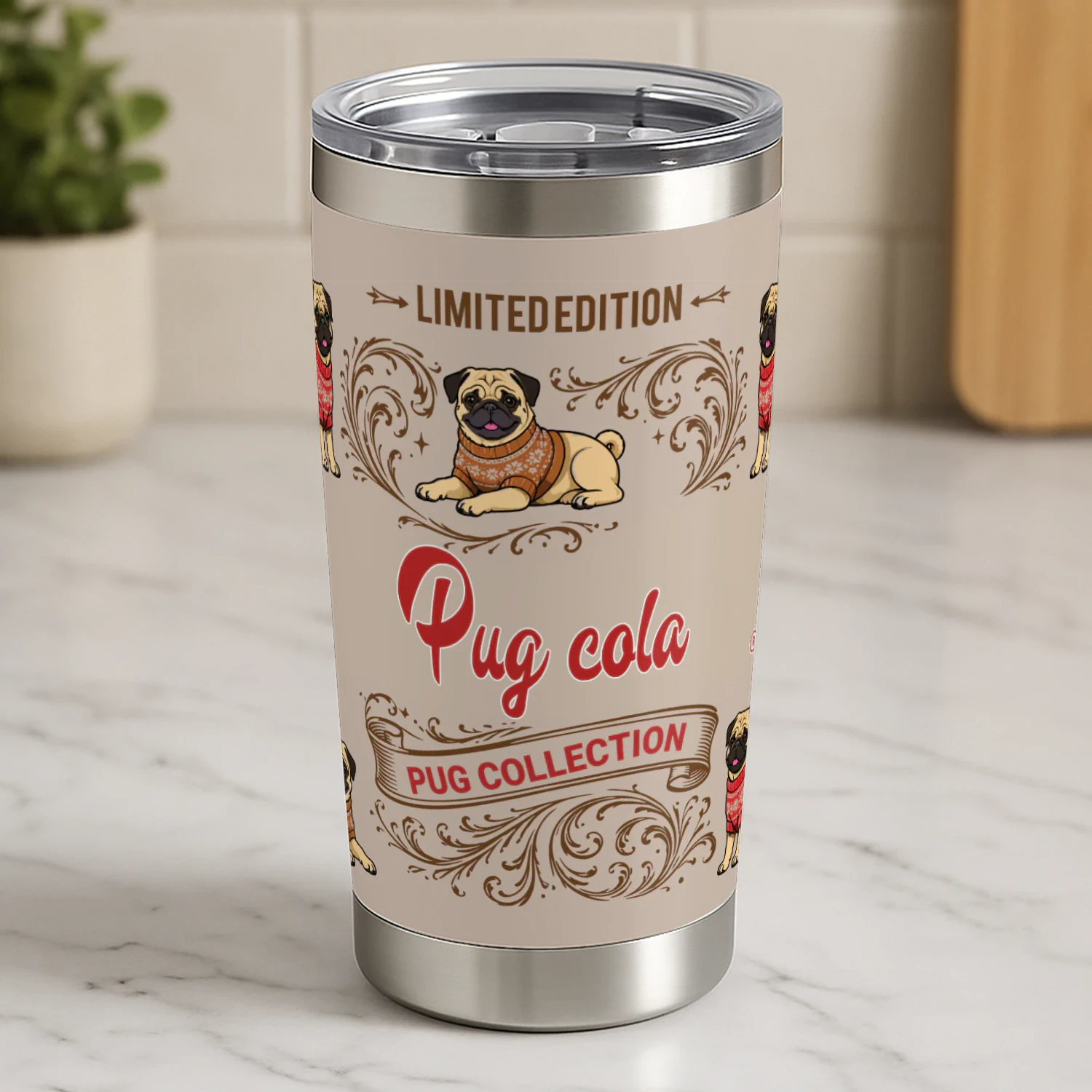 Pug -Cola Tumbler-01