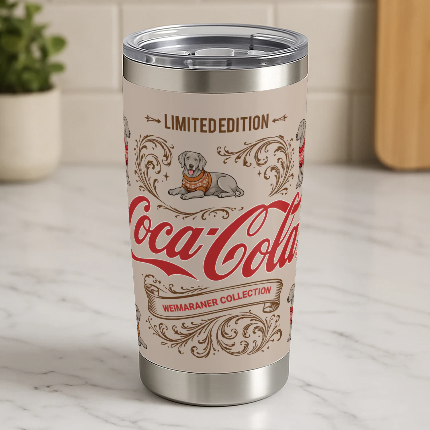 Weimaraner Coca-Cola Tumbler