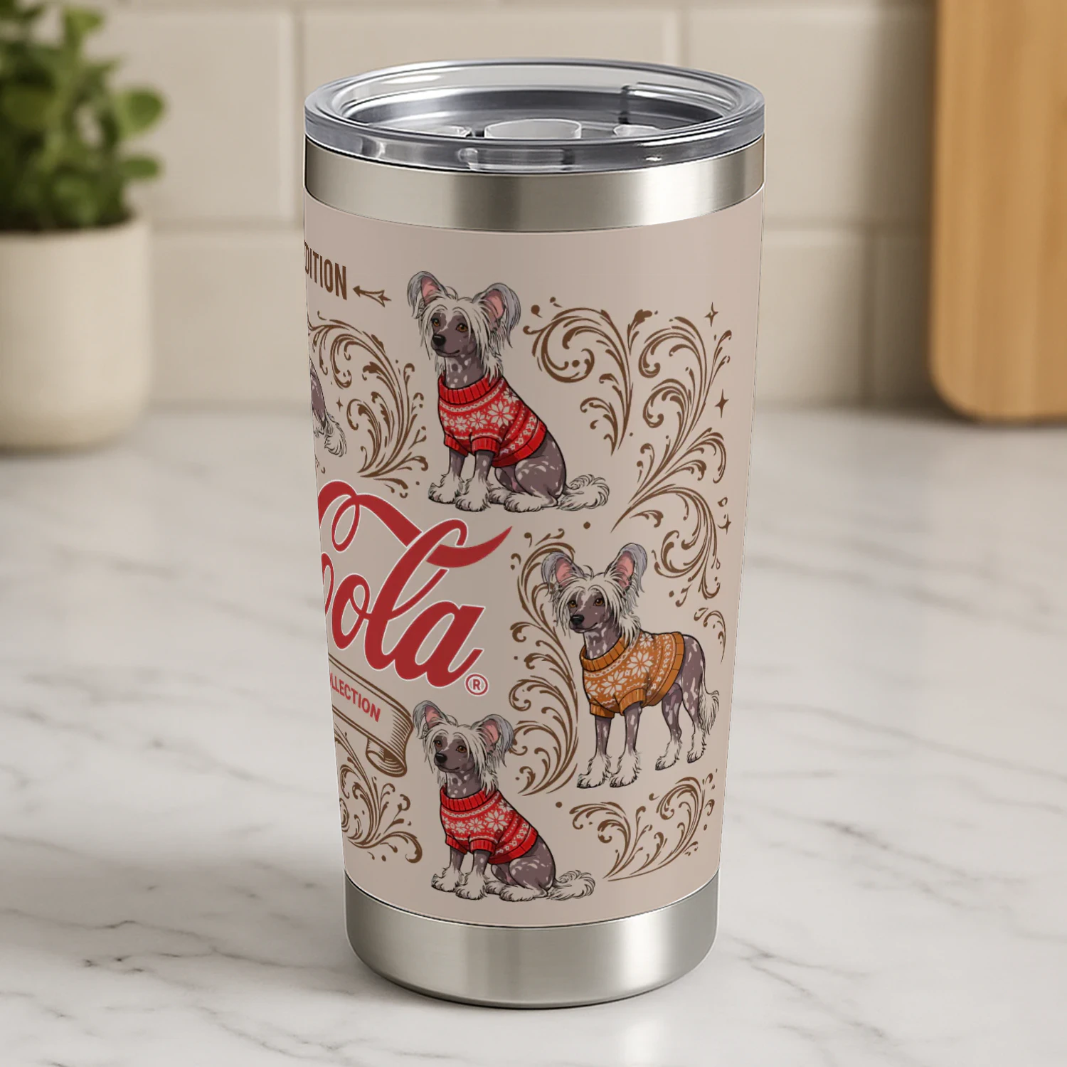 Chinese Crested Coca-Cola Tumbler