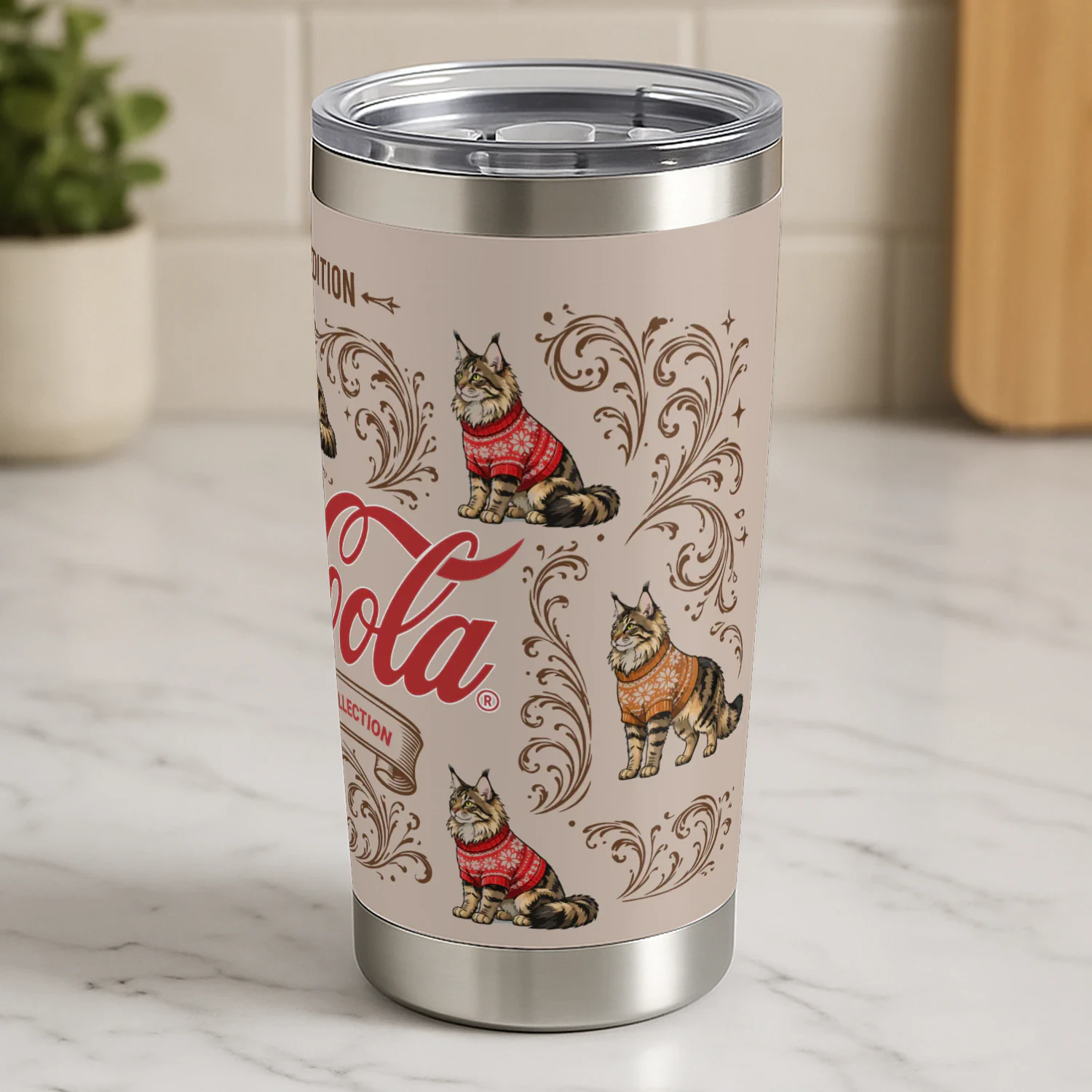 Mainecoon Cat Coca-Cola Tumbler