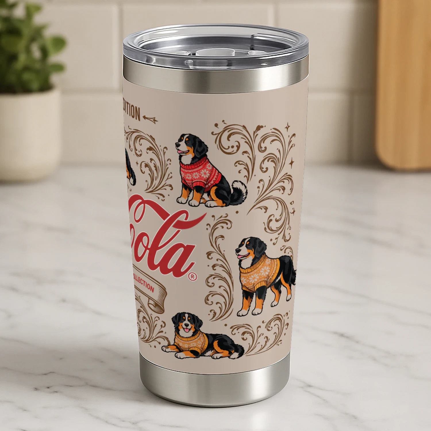 Bernese Mountain-Coca-Cola Tumbler
