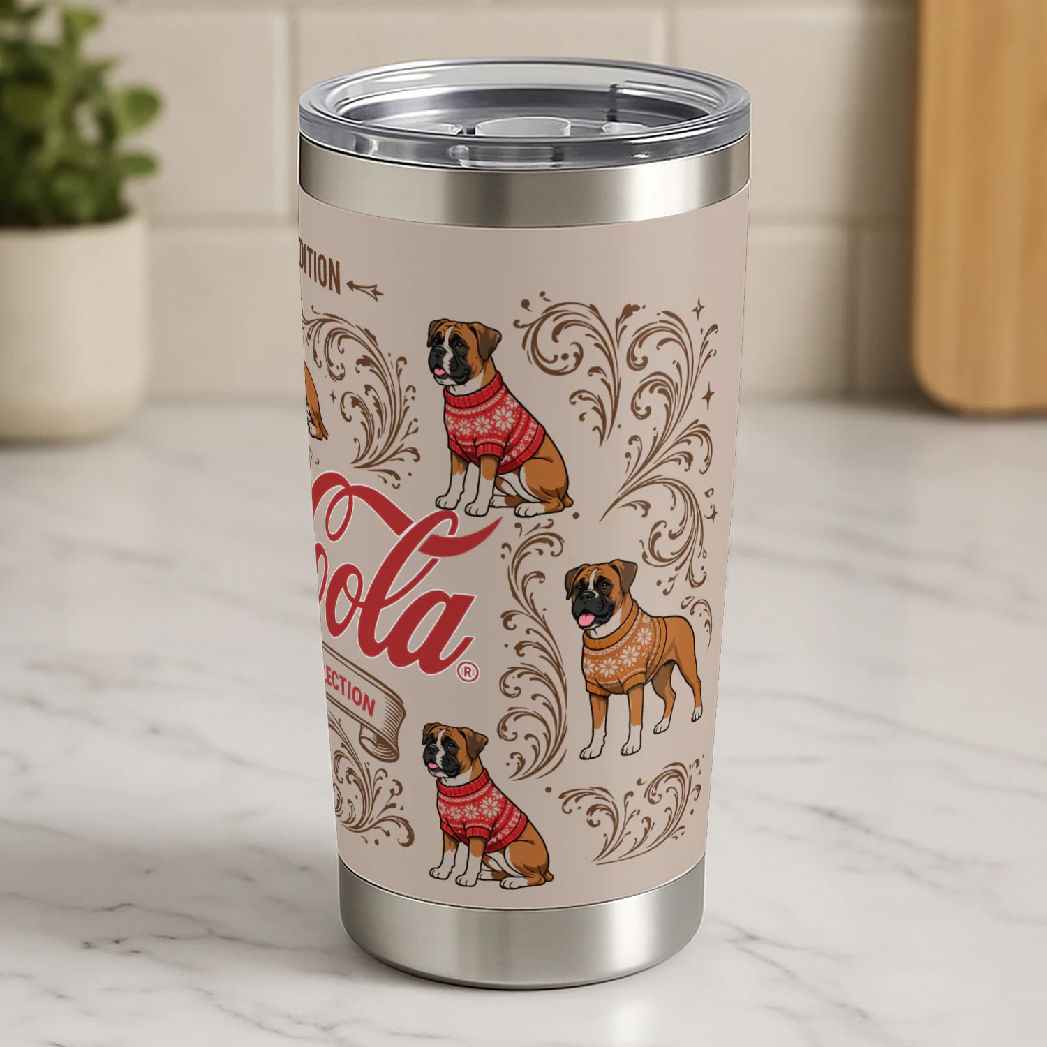 Boxer Dog Coca-Cola Tumbler