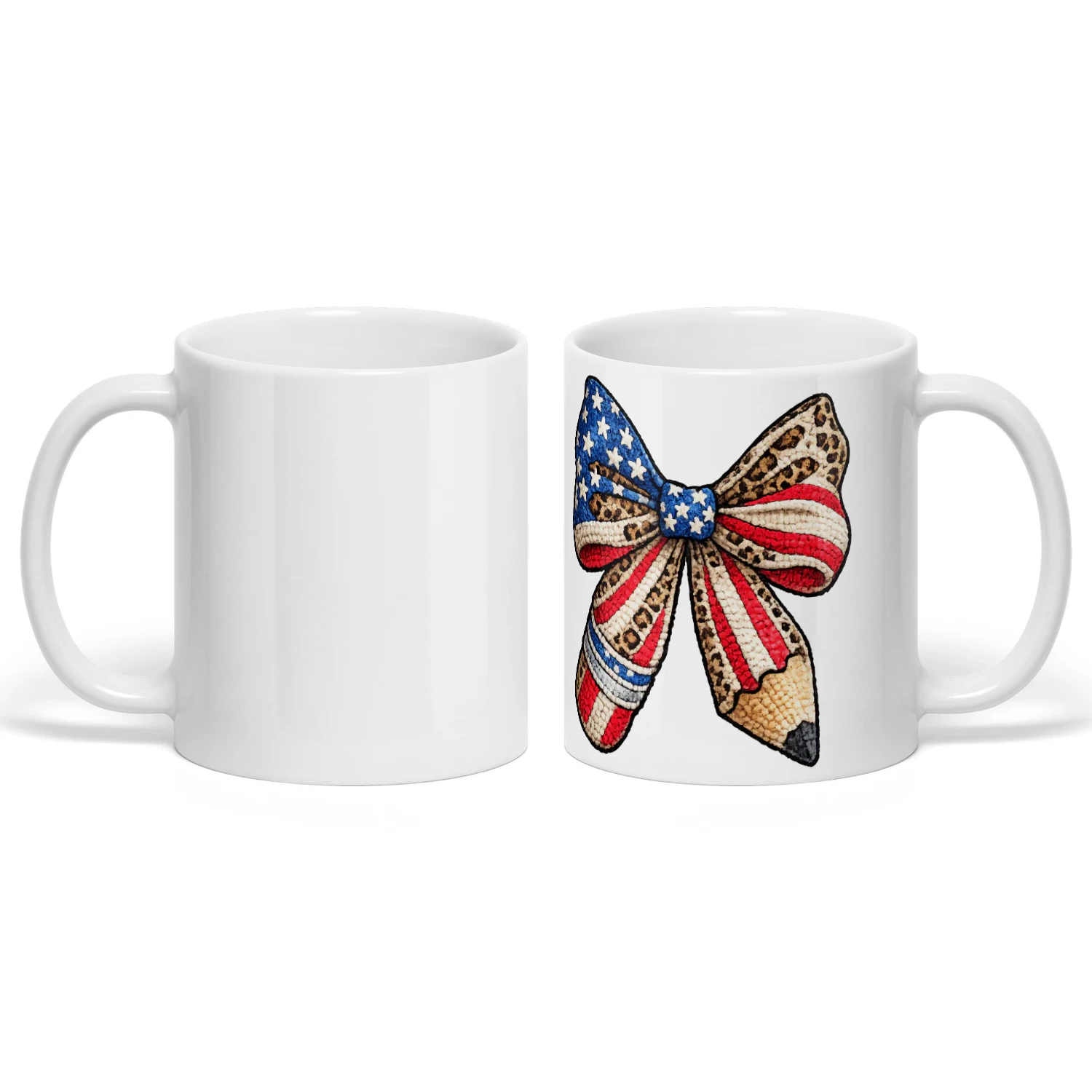 4th of july Bow mug