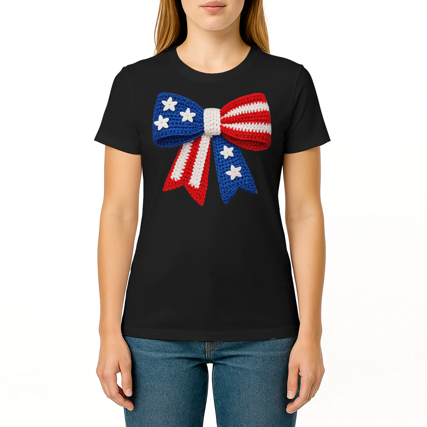 4th of july Bow T-shirt