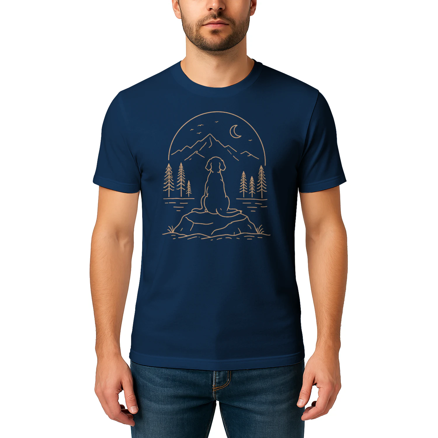 Moonlit Dog Adventure T-Shirt