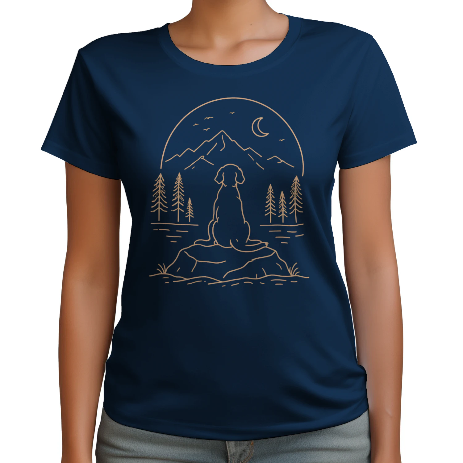 Moonlit Dog Adventure T-Shirt