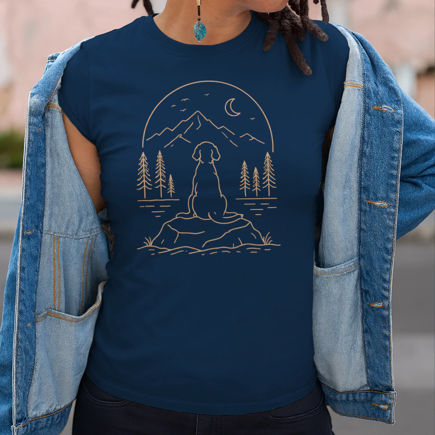 Moonlit Dog Adventure T-Shirt