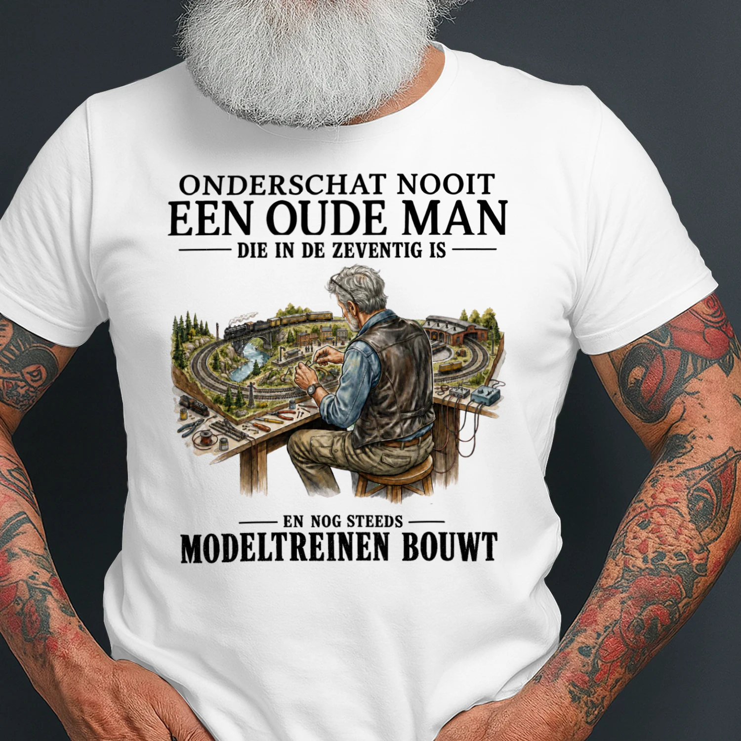 Onderschat Nooit Een Oude Man Die In De Zeventig Is En Nog Steeds Modeltreinen Bouwt