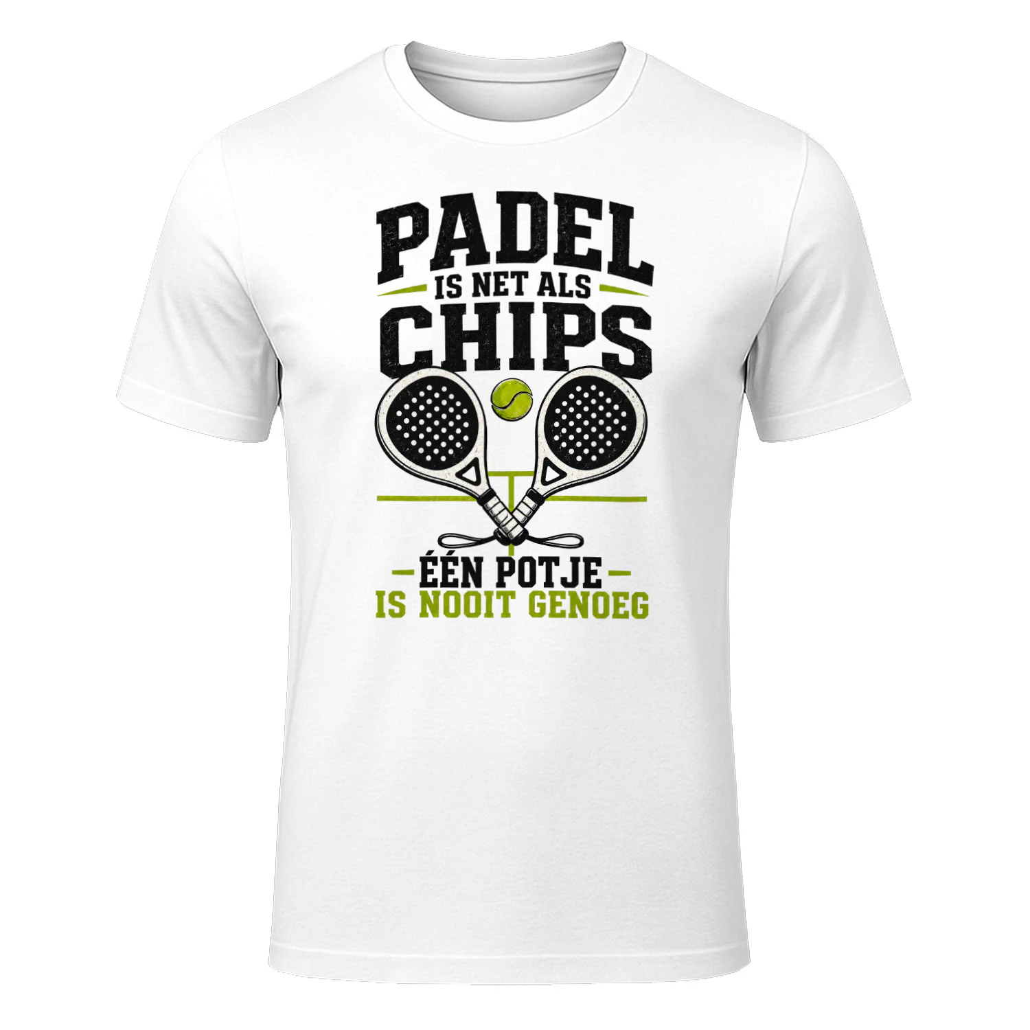 PADEL IS NET ALS CHIPS ÉÉN POTJE IS NOOIT GENOEG - Classic unisex t-shirt