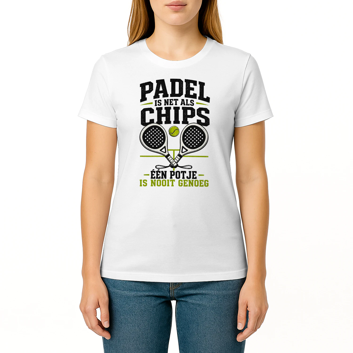PADEL IS NET ALS CHIPS ÉÉN POTJE IS NOOIT GENOEG - Classic unisex t-shirt
