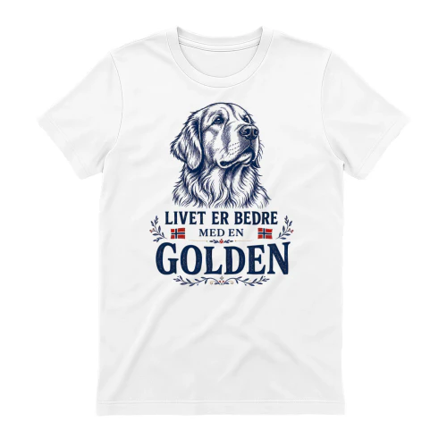 Livet er bedre med en Golden - Clean Line Art