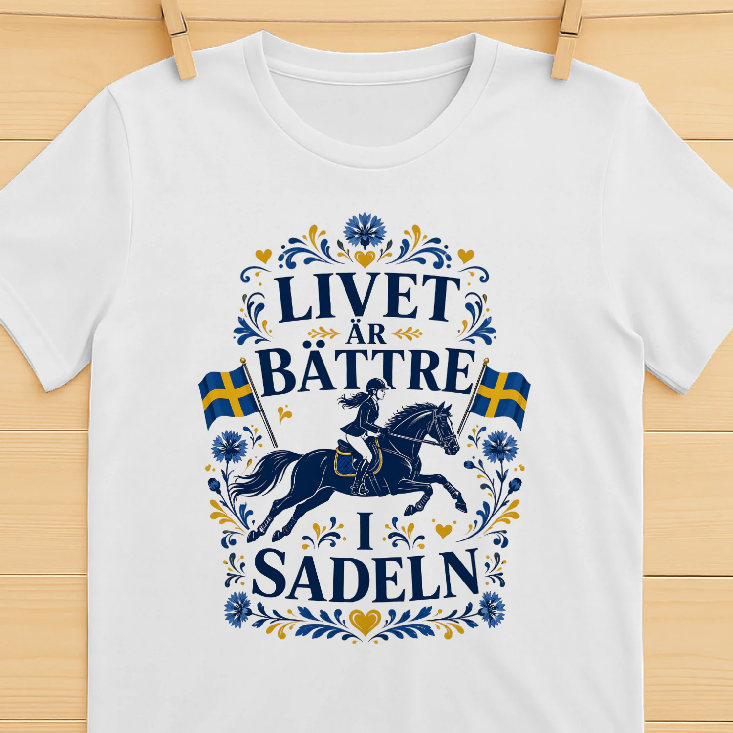 Livet är bättre i sadeln – Classic Unisex T-shirt
