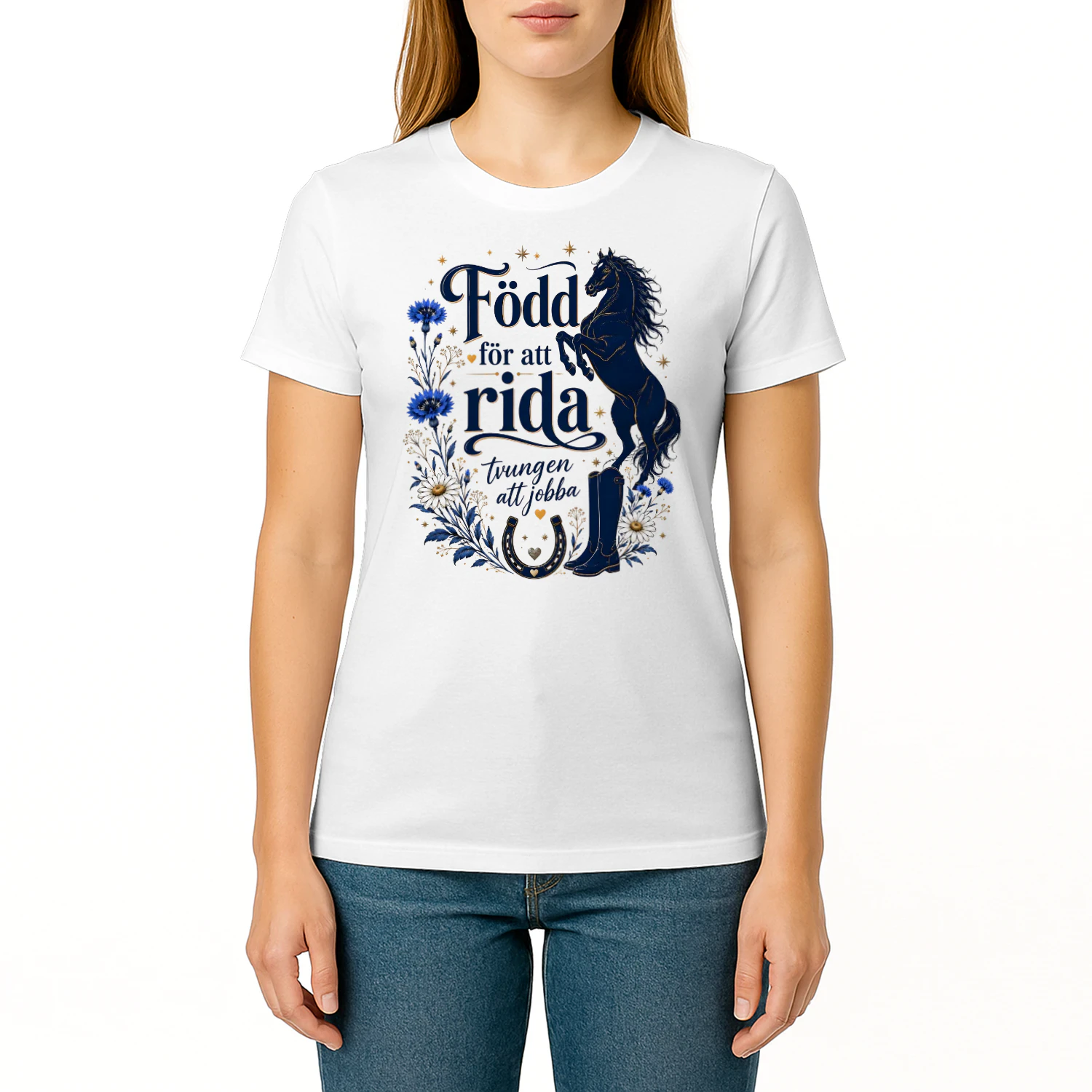 Född för att rida, tvungen att jobba – Classic Unisex T-shirt