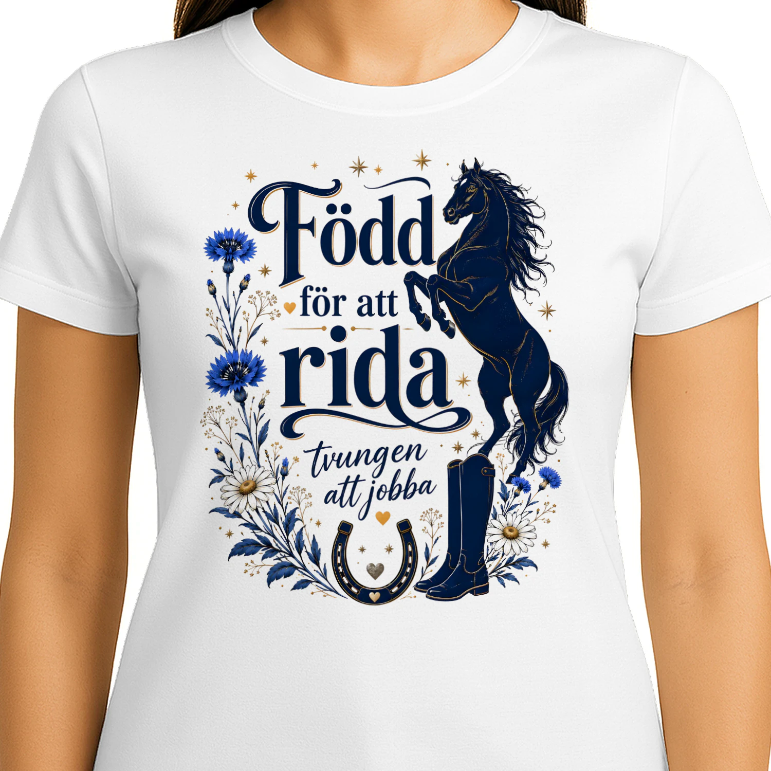 Född för att rida, tvungen att jobba – Classic Unisex T-shirt