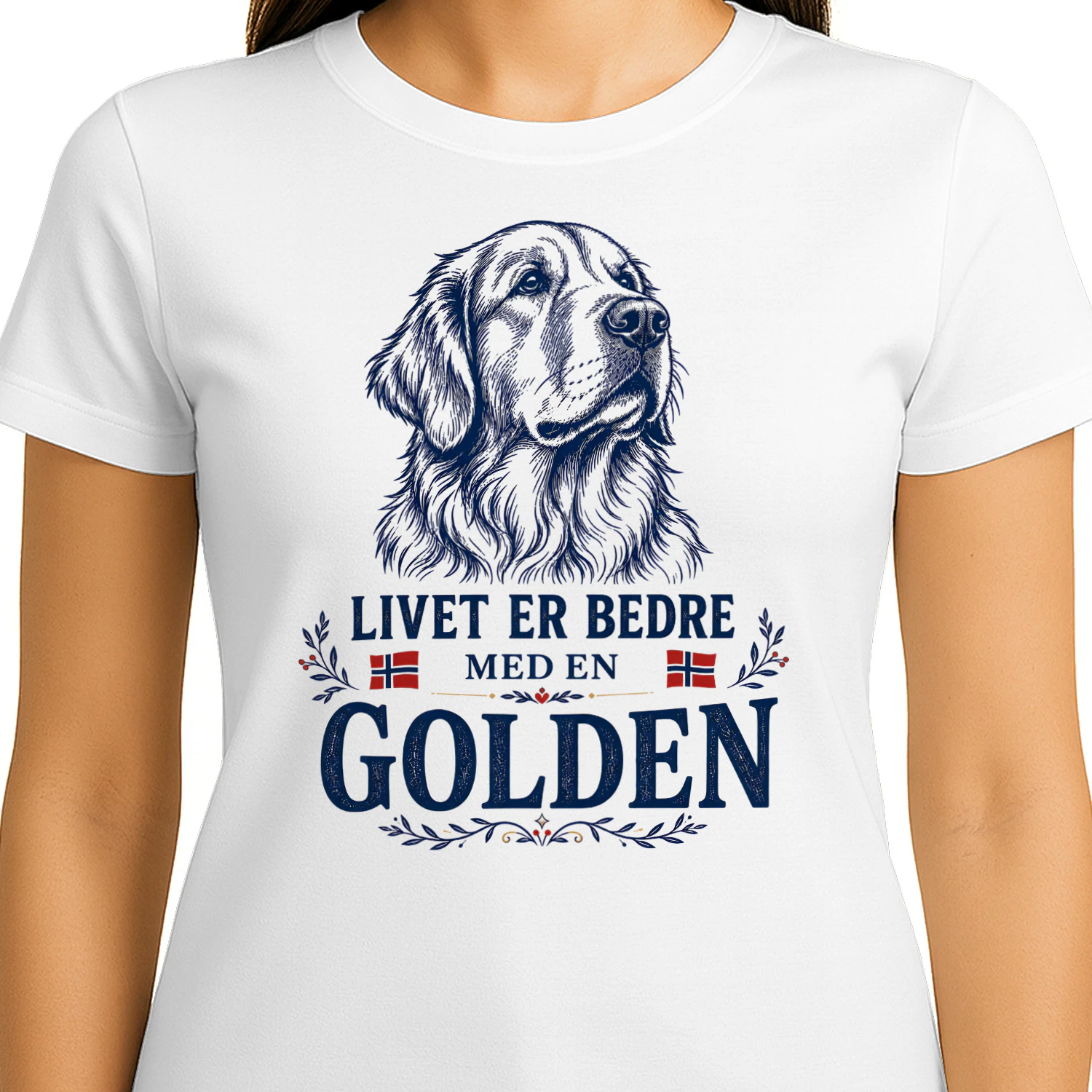 Livet er bedre med en Golden - Clean Line Art - Classic Unisex T-shirt