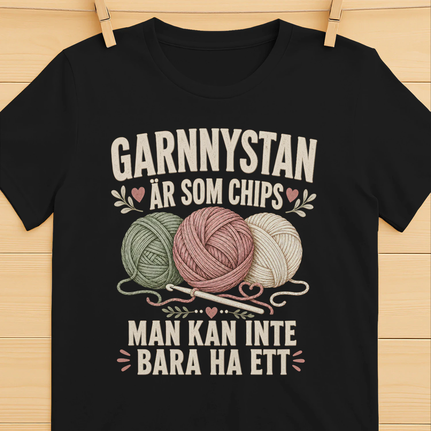 Garnnystan är som chips - Classic Unisex T-shirt