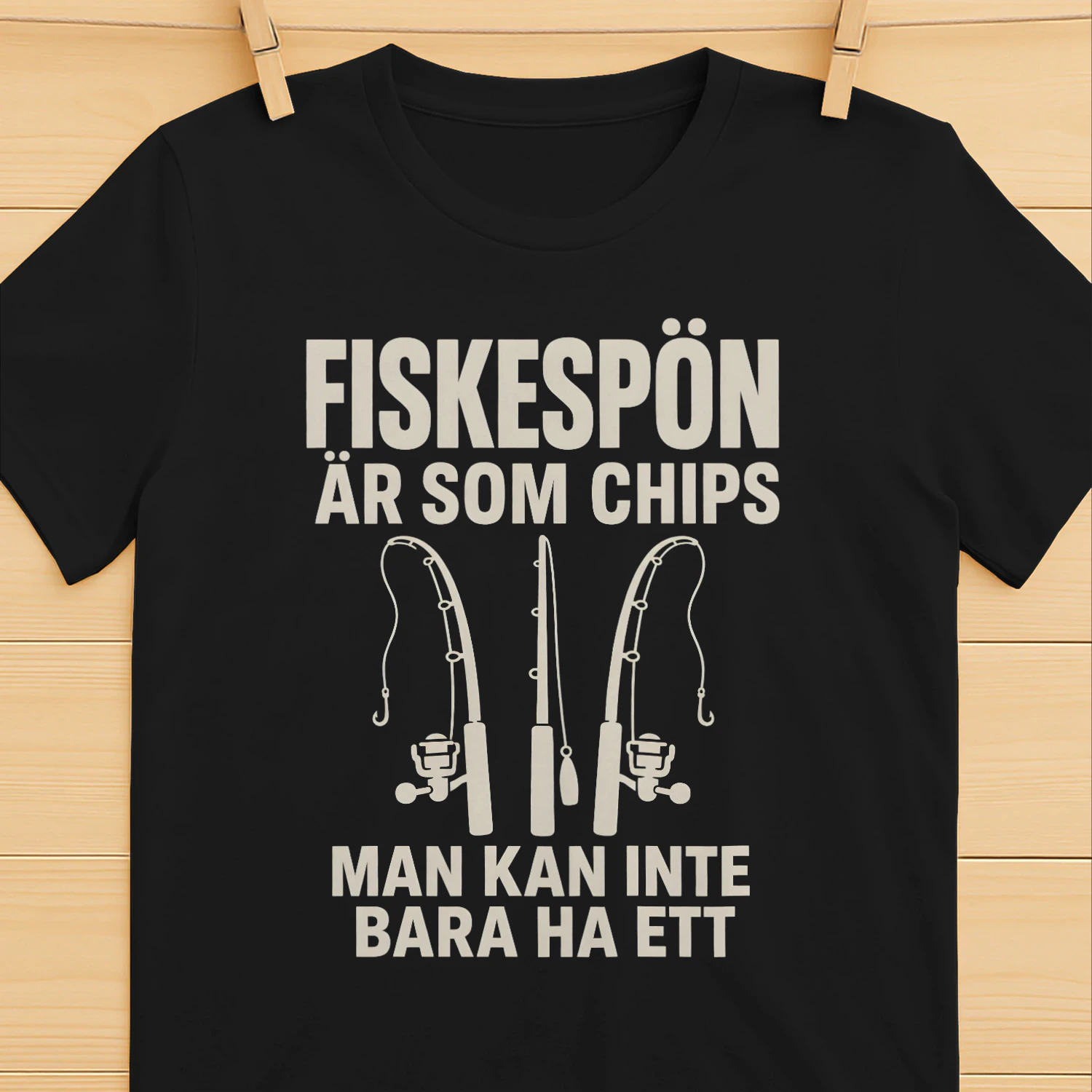 FISKESPÖN ÄR SOM CHIPS Fisketröja - Classic Unisex T-shirt