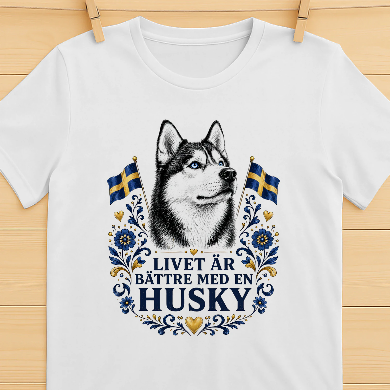 Livet är bättre med en Husky - T-shirt
