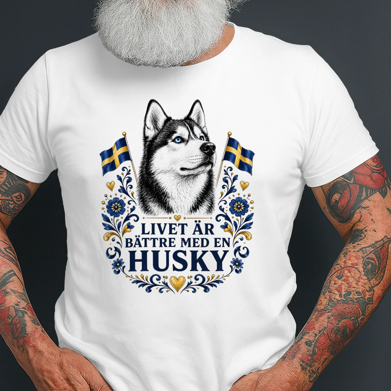 Livet är bättre med en Husky - T-shirt