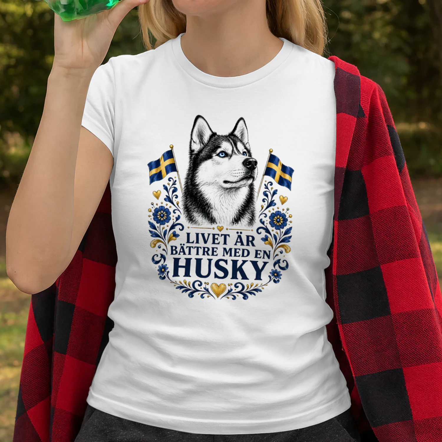Livet är bättre med en Husky - T-shirt