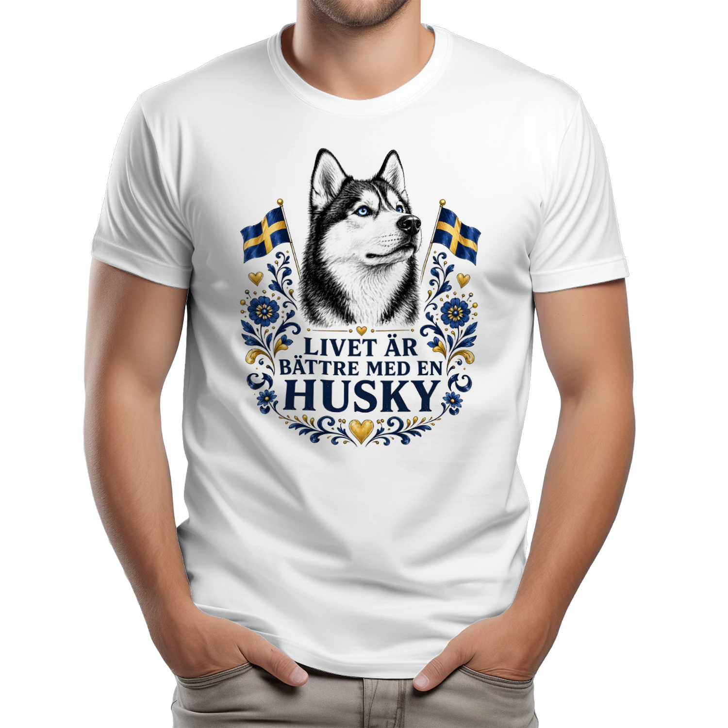 Livet är bättre med en Husky - T-shirt